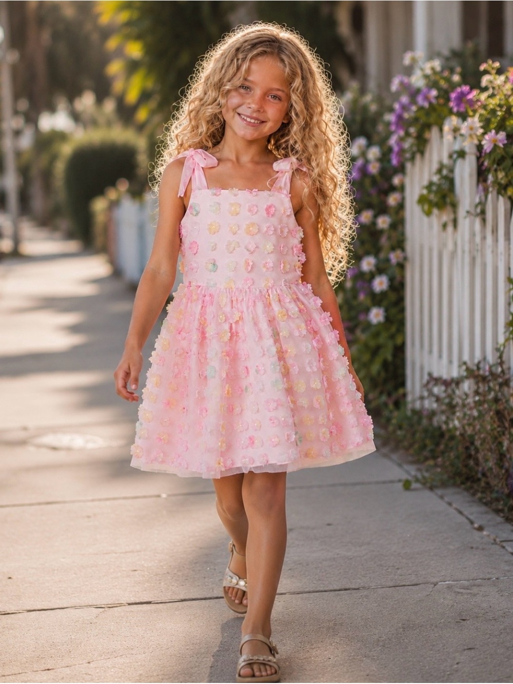 NWT Us Angels Girls Sleeveless Illusions Dress